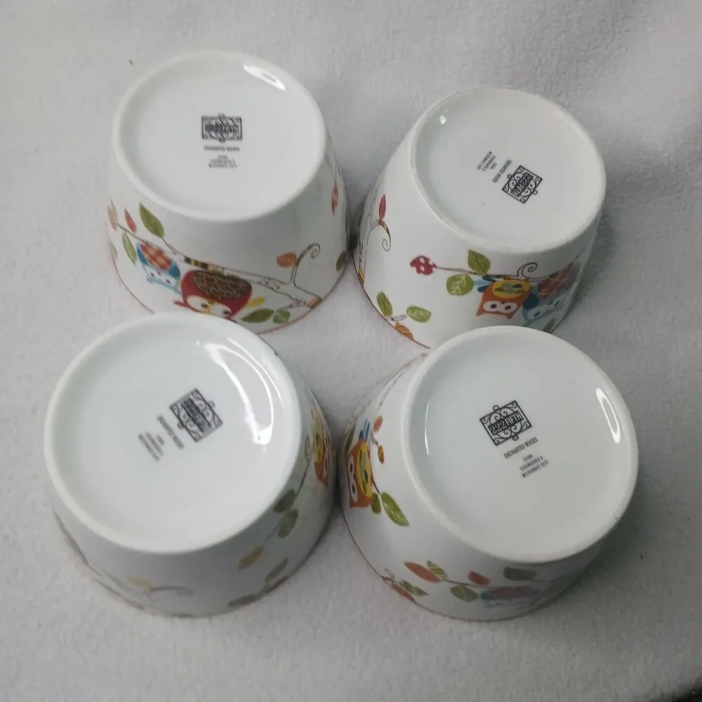 4 Enchanted Woods Appetizer Bowls 222 Fifth PTS 4 3/8
